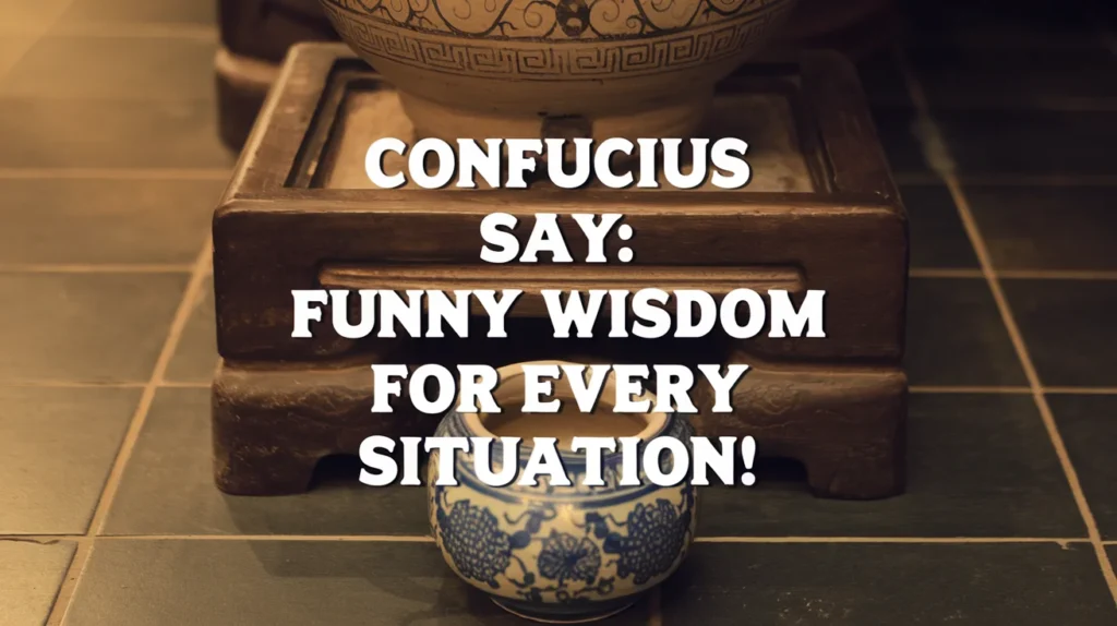 Confucius Say: Funny Wisdom for Every Situation!