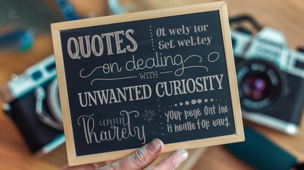 Quotes on Dealing with Unwanted Curiosity