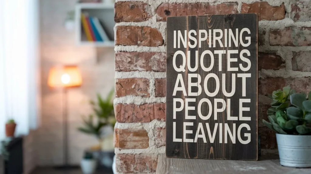 Inspiring Quotes About People Leaving