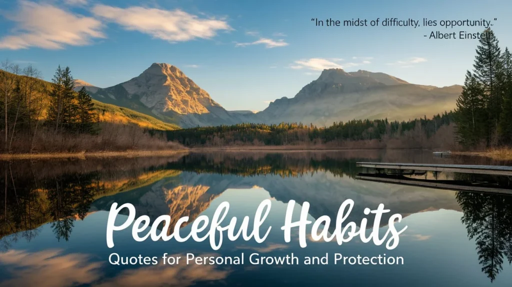 Peaceful Habits: Quotes for Personal Growth and Protection