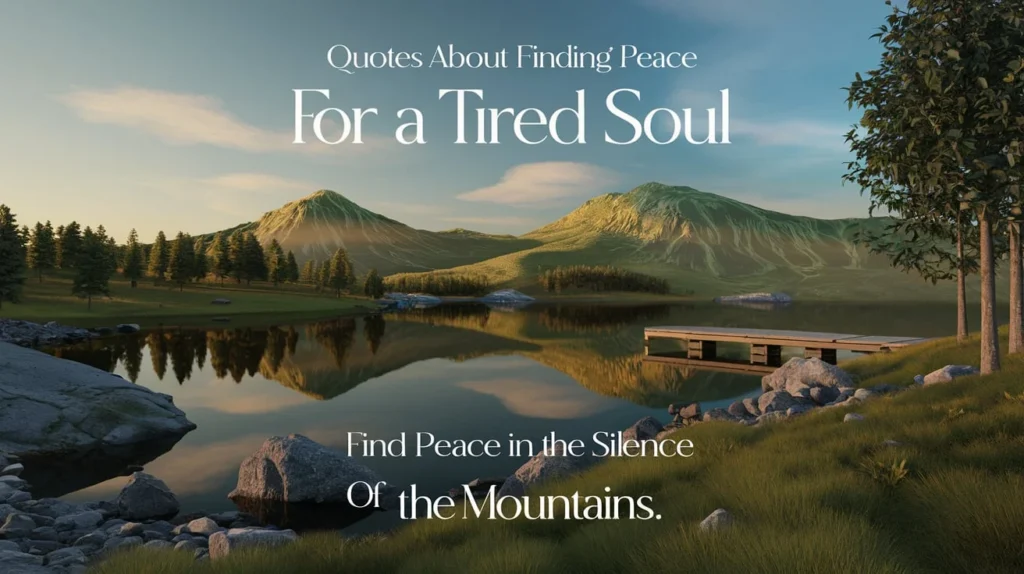 Quotes About Finding Peace for a Tired Soul