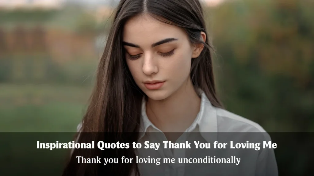 Inspirational Quotes to Say Thank You for Loving Me