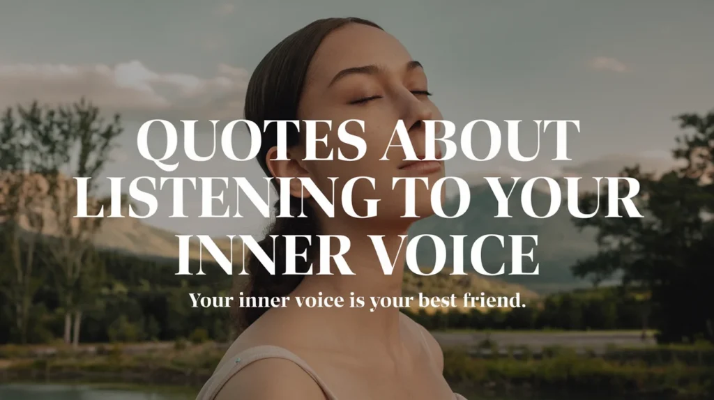 Quotes About Listening to Your Inner Voice 