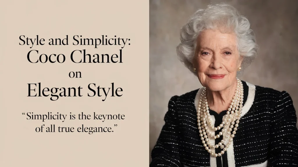 Style and Simplicity: Coco Chanel on Elegant Style 